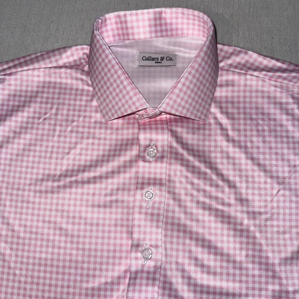 Collars and Co Golf Polo Pink Checks Size Small Preppy NWOT